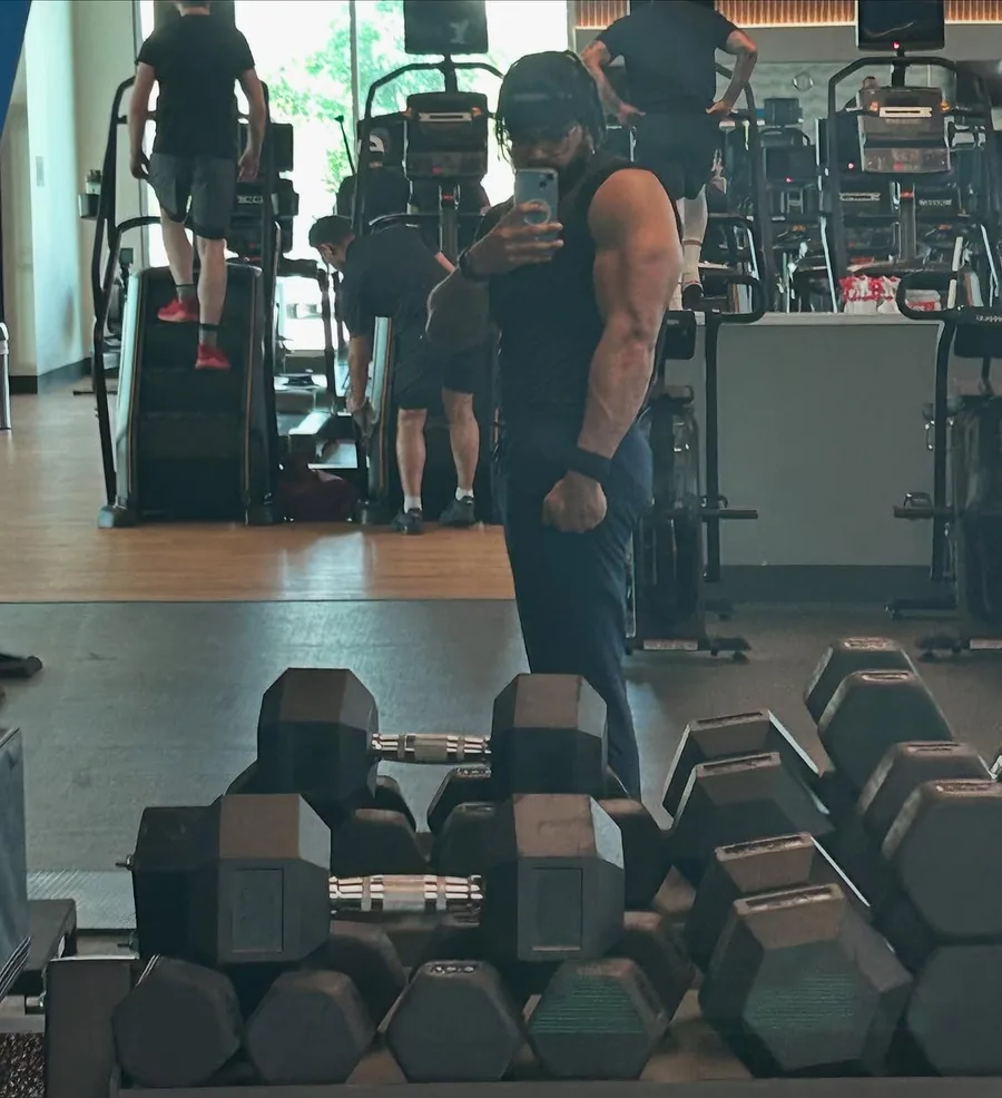 Isaiah Richardson, founder of Precision Plates, in the gym